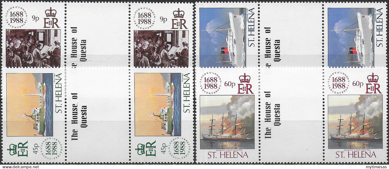 1988 St. Helena Lloyd's Of London 4v. MNH SG. N. 527/30 - Other & Unclassified