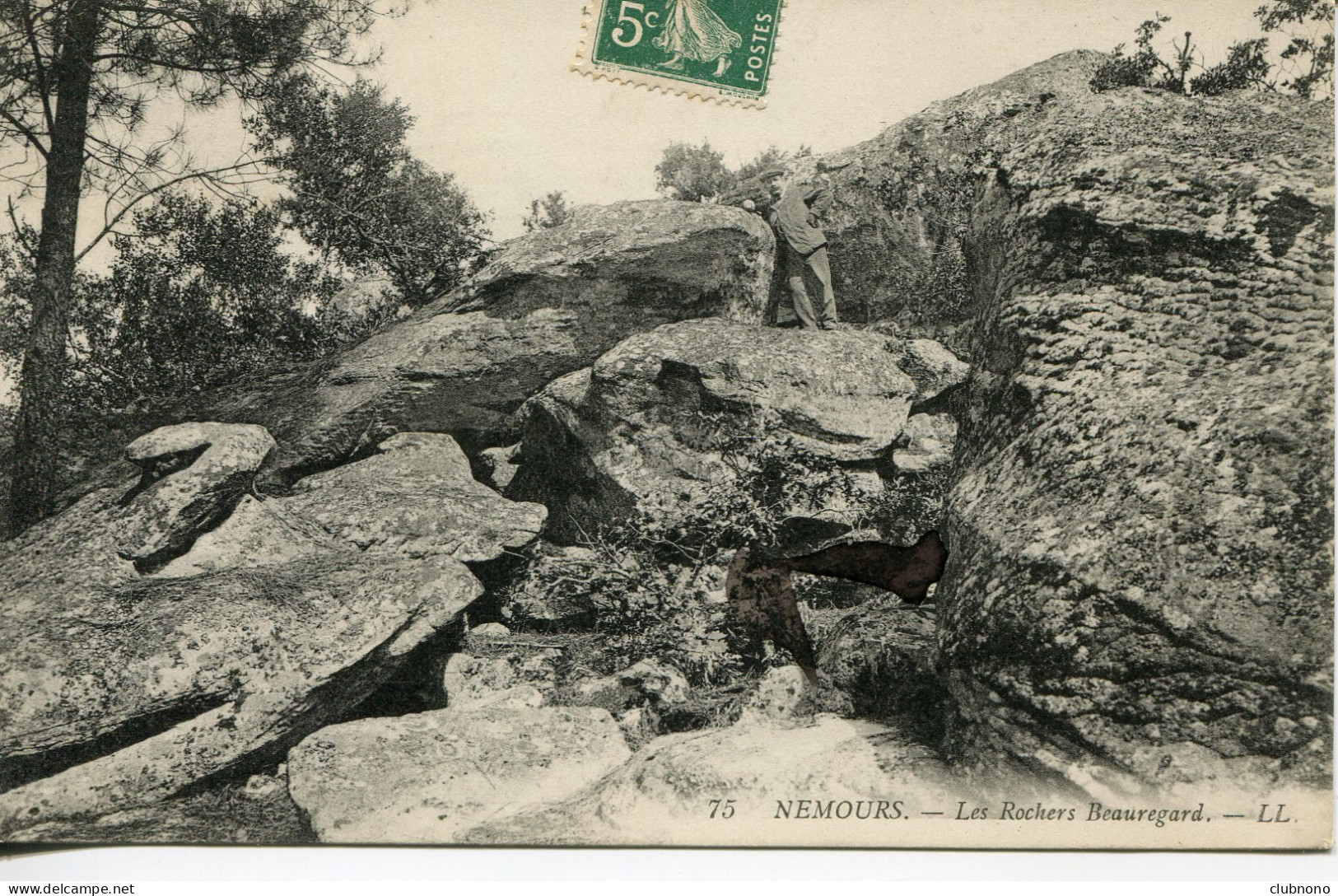 CPA -  NEMOURS  (ENV.) - LES ROCHERS BEAUREGARD - Nemours