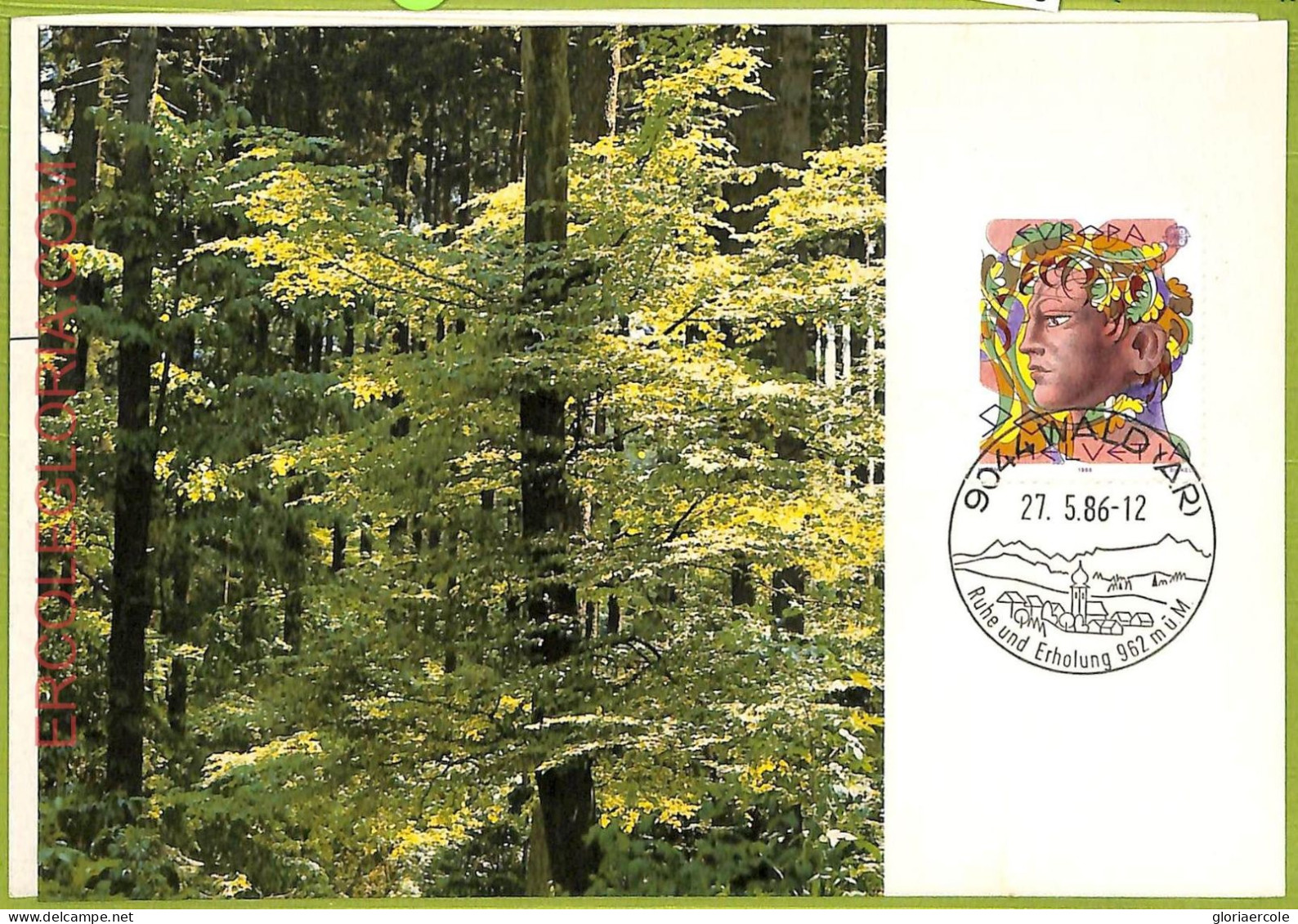 Ad3318 - Switzerland - Postal History - Set Of 2 MAXIMUM CARD - 1986 - Nature - Maximumkaarten