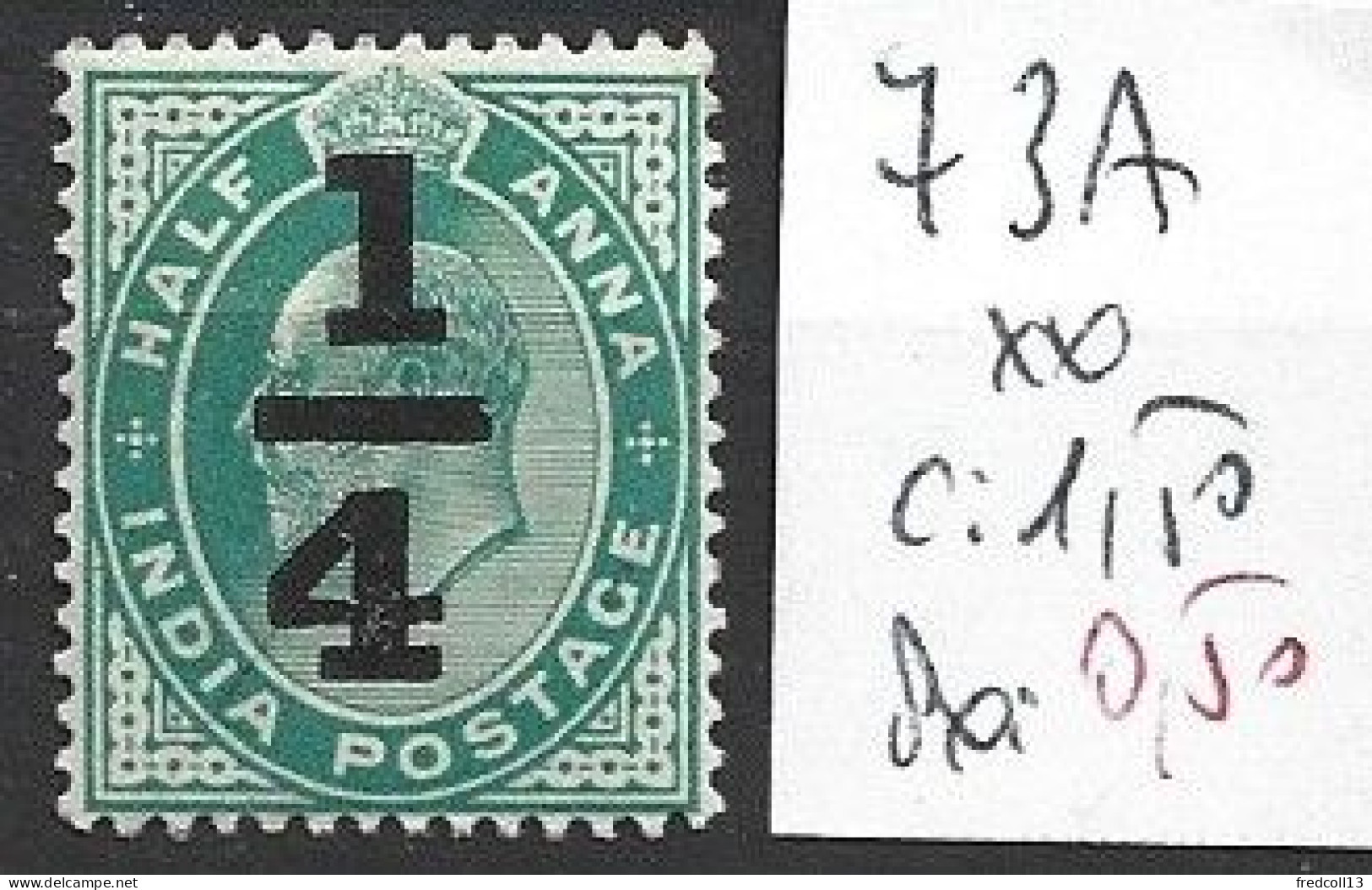 INDE ANGLAISE 73A ** Côte 1.50 € - 1902-11 Koning Edward VII