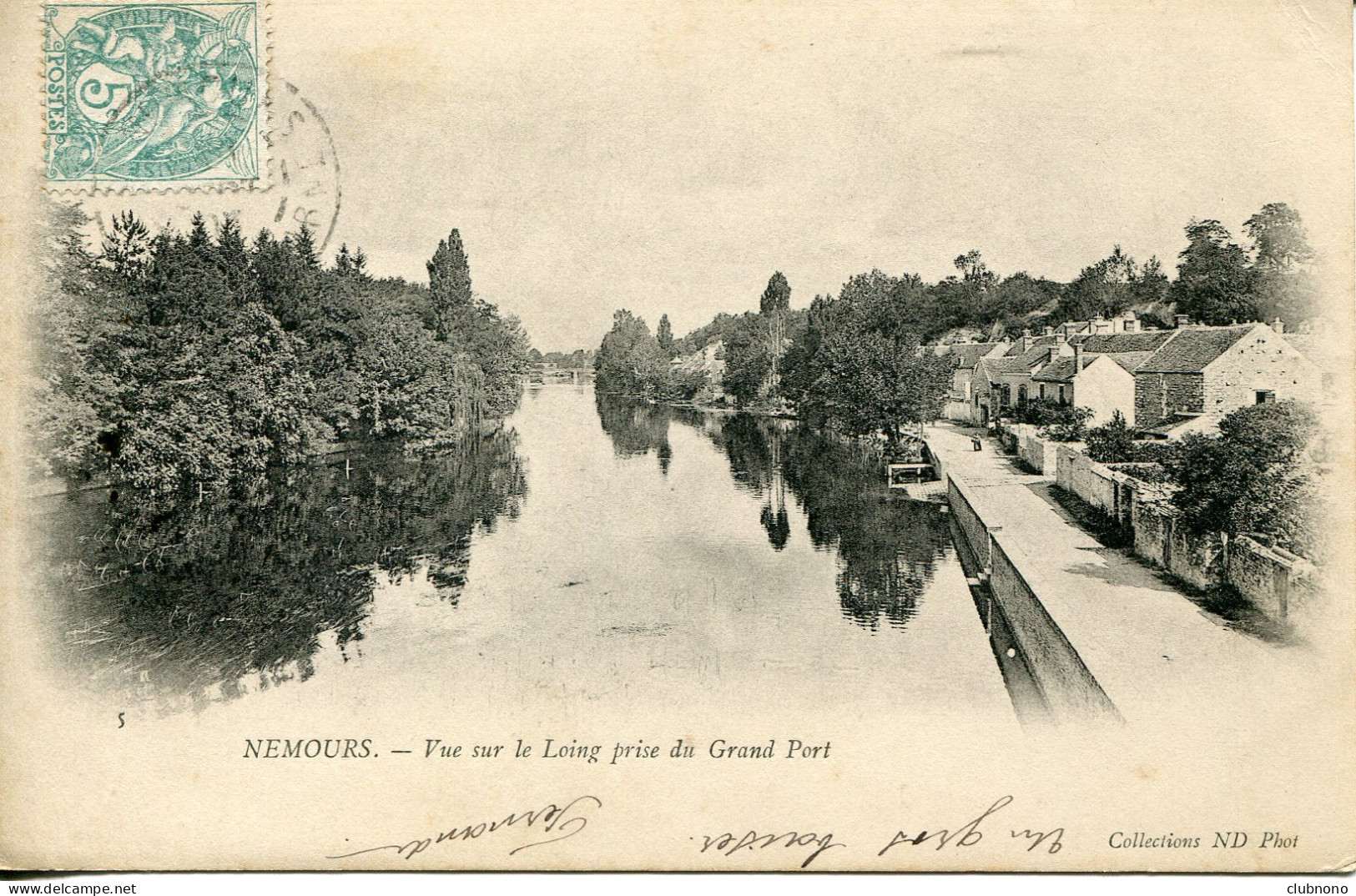 CPA -  NEMOURS  -  VUE SUR LE LOING PRISE DU GRAND PORT - Nemours