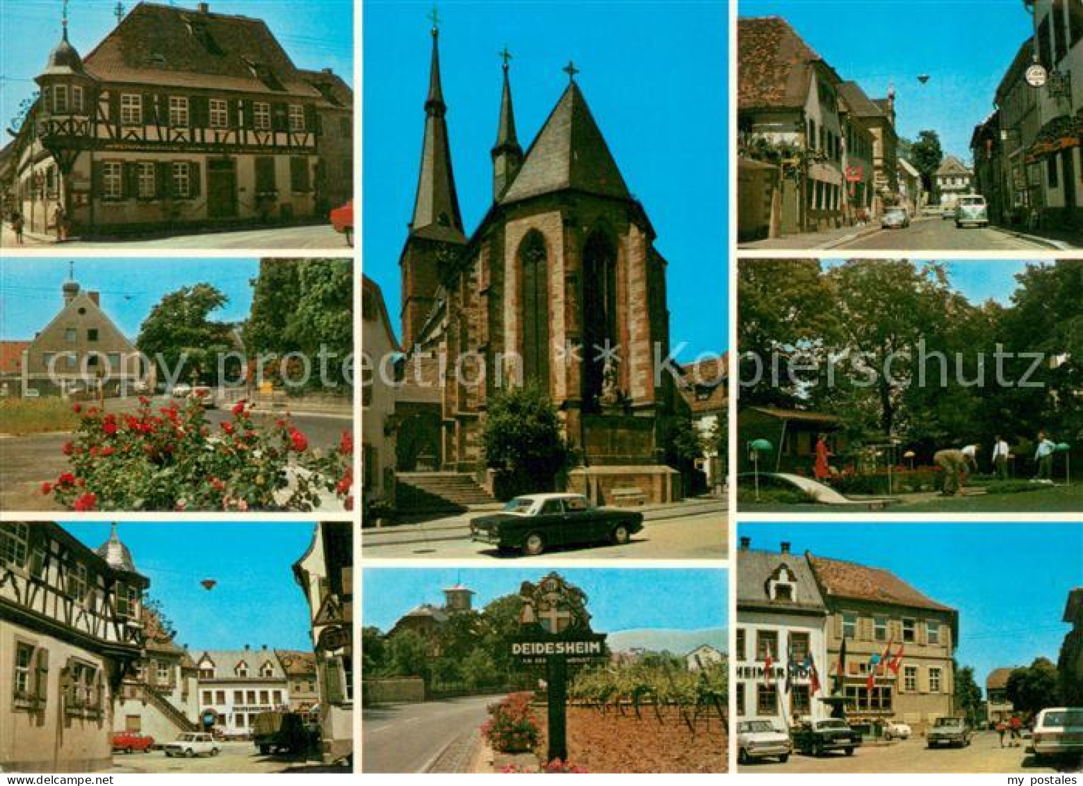 73671706 Deidesheim Rathaus Kirche Strassenpartien Ortsschild Deidesheimer Hof D - Deidesheim