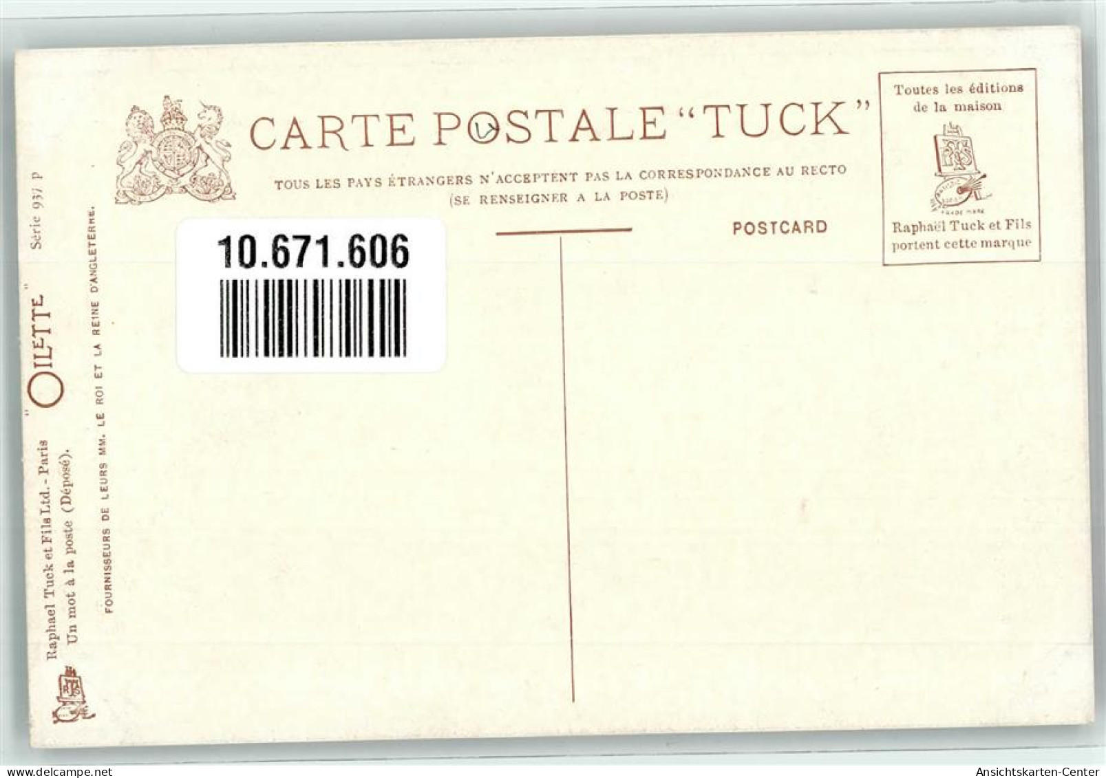 10671606 - Tucks Oilette Serie 937P - Other & Unclassified