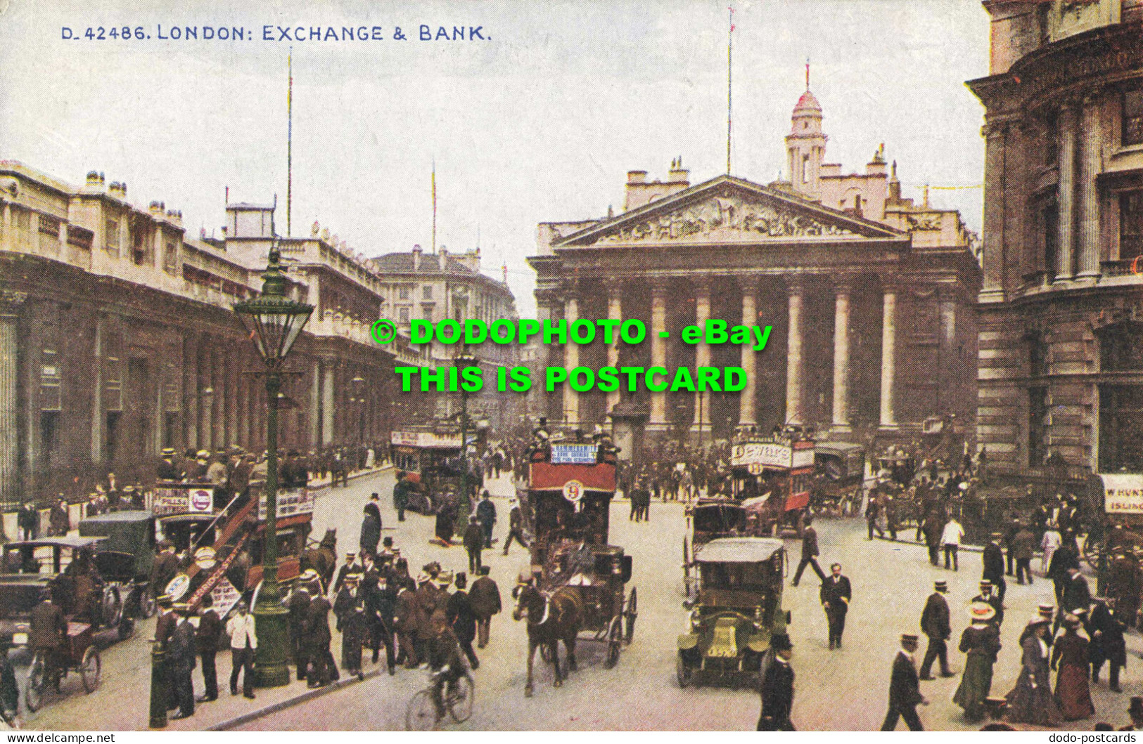 R562257 London. Exchange And Bank. The Photochrom. Celesque Series - Sonstige & Ohne Zuordnung