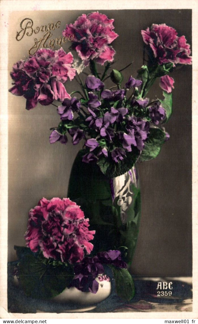 O5 - Carte Postale Fantaisie - Fleurs - Bonne Année - New Year