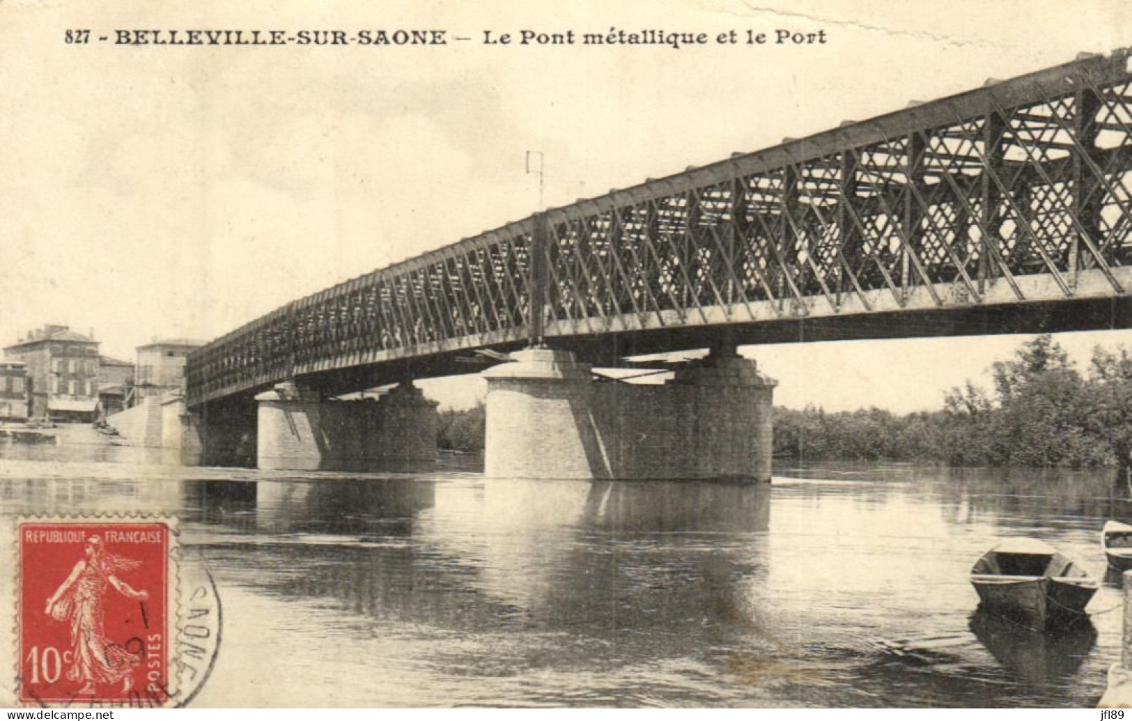 France > [69] Rhône > Belleville Sur Saone - Le Pont Métallique Et Le Port - 7398 - Belleville Sur Saone