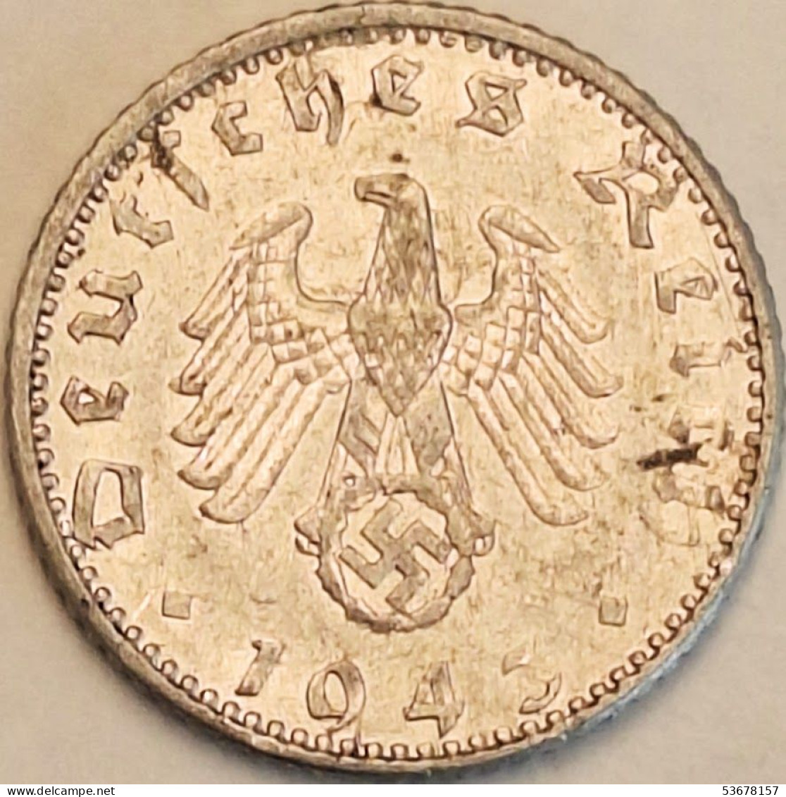 Germany Third Reich - 50 Reichspfennig 1943 A, KM# 96 (#4444) - Other - Europe