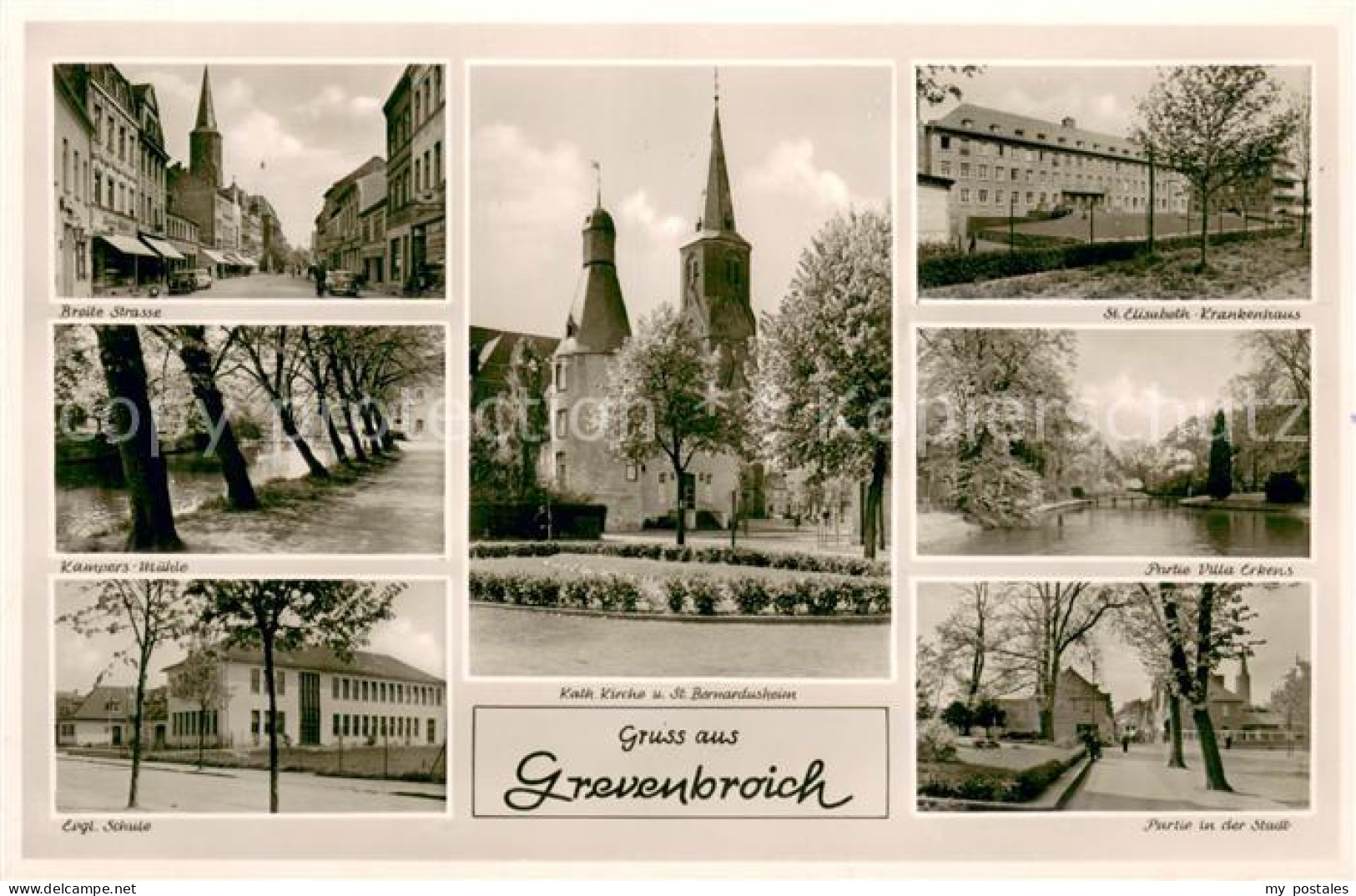 73671669 Grevenbroich Breite Strasse Ev Schule Kath Kirche St Bernardusheim St E - Grevenbroich
