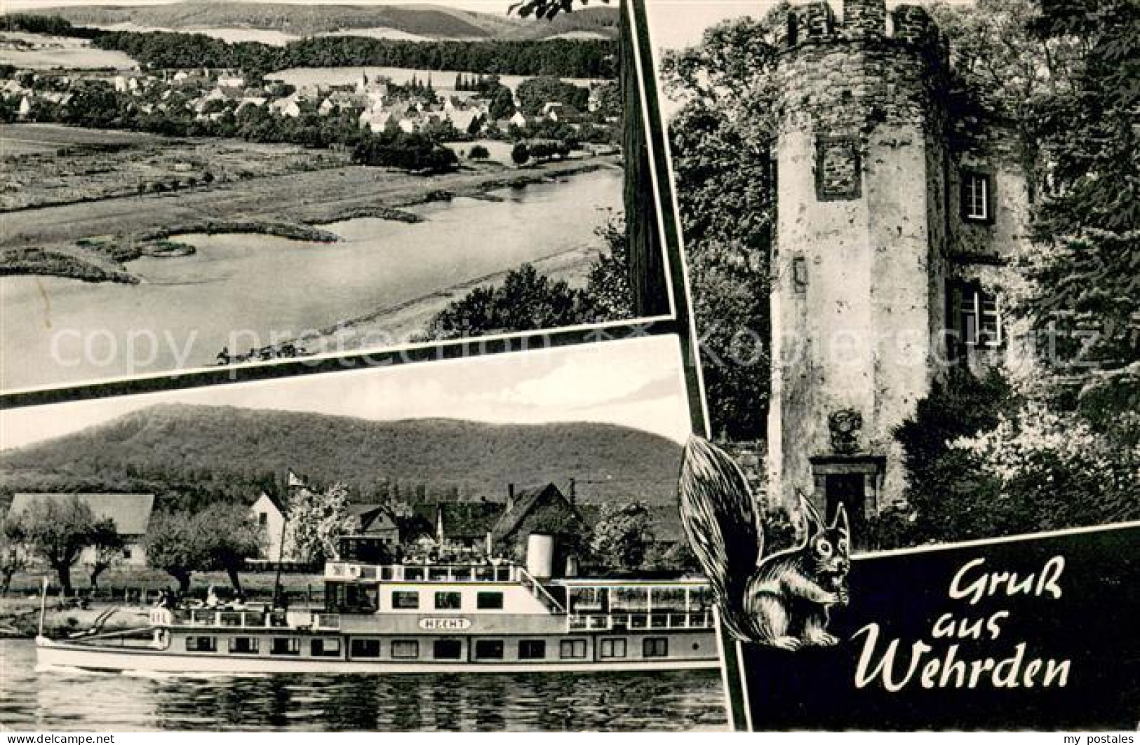 73671660 Wehrden Mit Weser Weserdampfer Und Schlossturm Wehrden - Beverungen