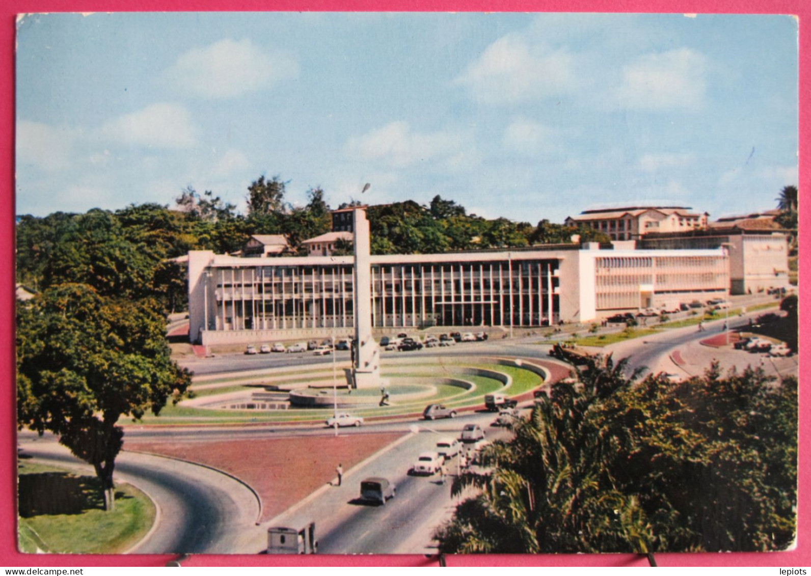 Côte D'Ivoire - Abidjan - La Place Lapalud - La Poste - Timbre Français Franchise Militaire - Costa De Marfil