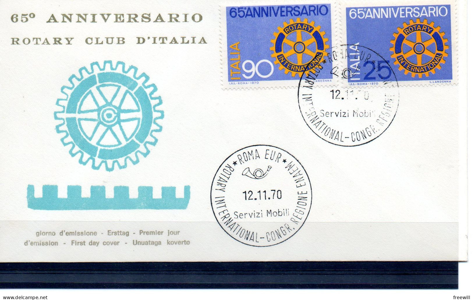 Italie Rotary 1970 - FDC