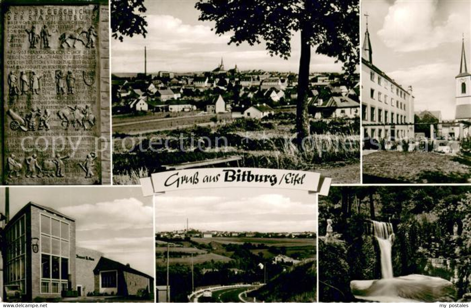 73671653 Bitburg Aus Der Geschichte Der Stadt Panorama Kirche Brauerei Wasserfal - Bitburg