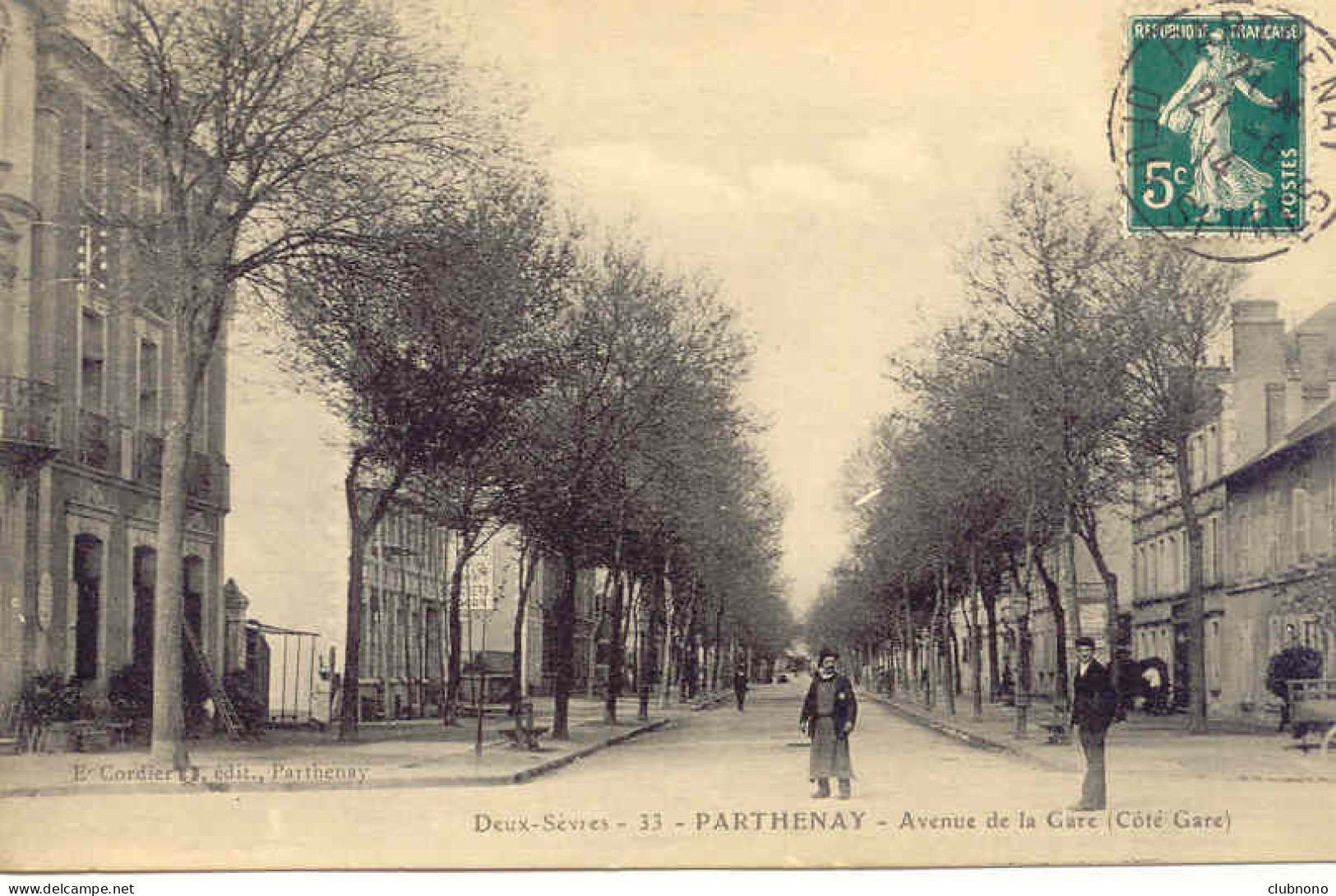 CPA - PARTHENAY - AVENUE DE LA GARE  (1914) PETITE ANIMATION - Parthenay