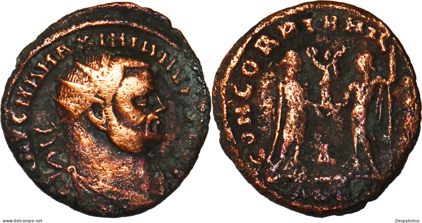 ROME - Aurelianus - MAXIMIEN HERCULE - CONCORDIA MILITVM - ALE - RIC.46b - 19-171 - La Tétrarchie (284 à 307)