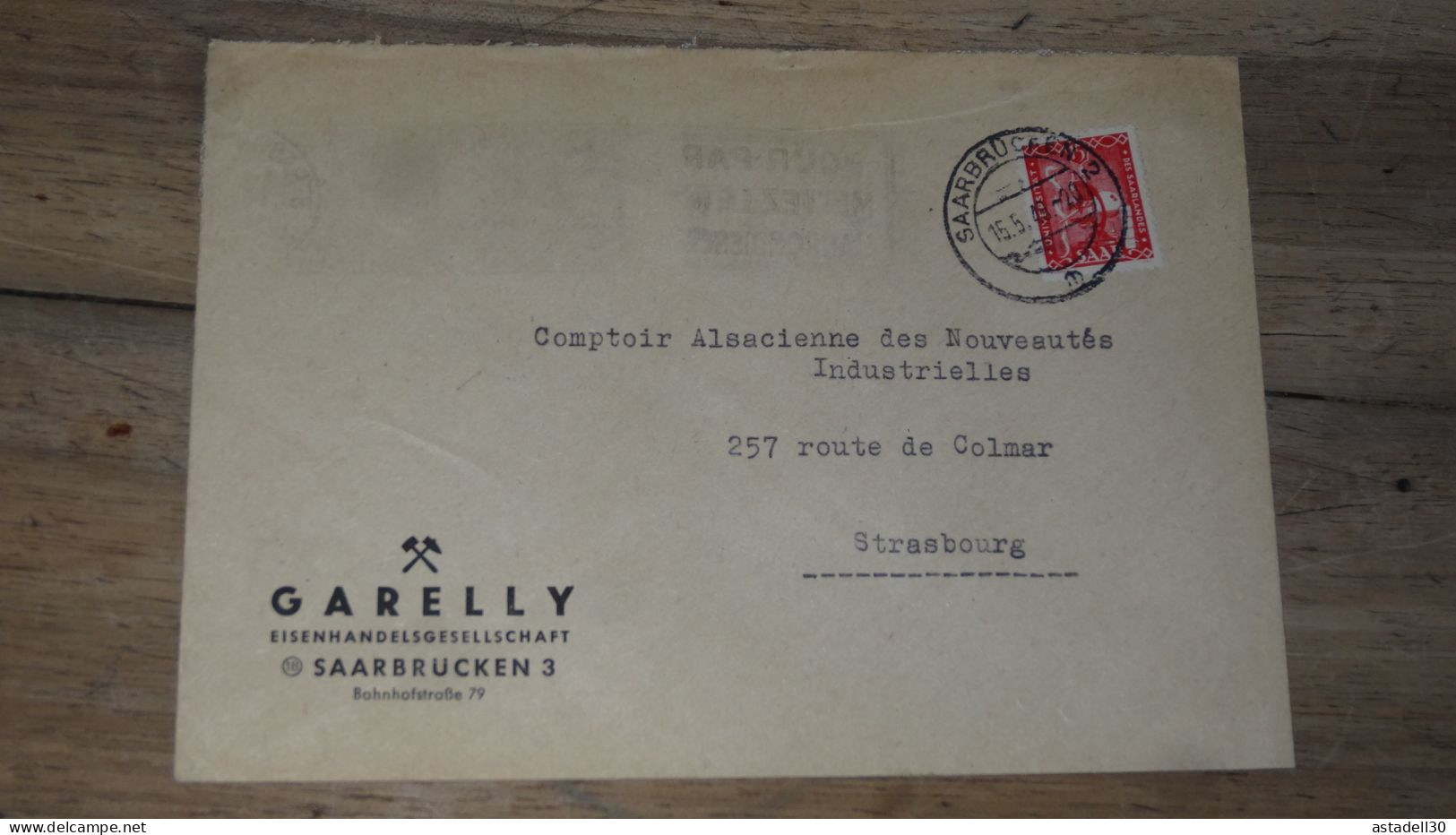 Enveloppe SARRE, Saarbrucken 1949  ......... Boite1 ..... 240424-243 - Brieven En Documenten