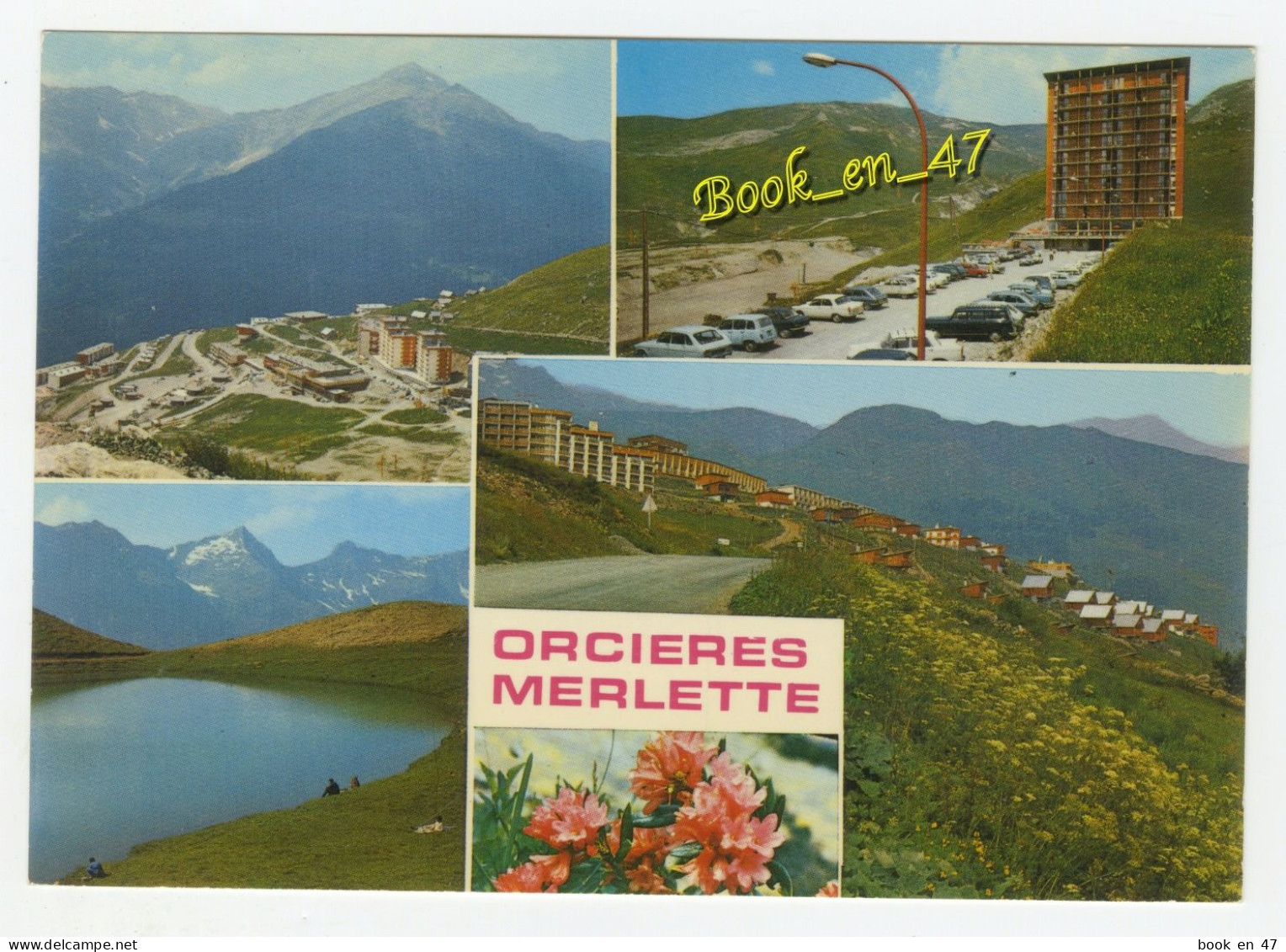 {91858} 05 Hautes Alpes Orcières Merlette , Multivues ; Citroën 2cv , Renault 4L R16 , Peugeot 204 403 404 - Orcieres