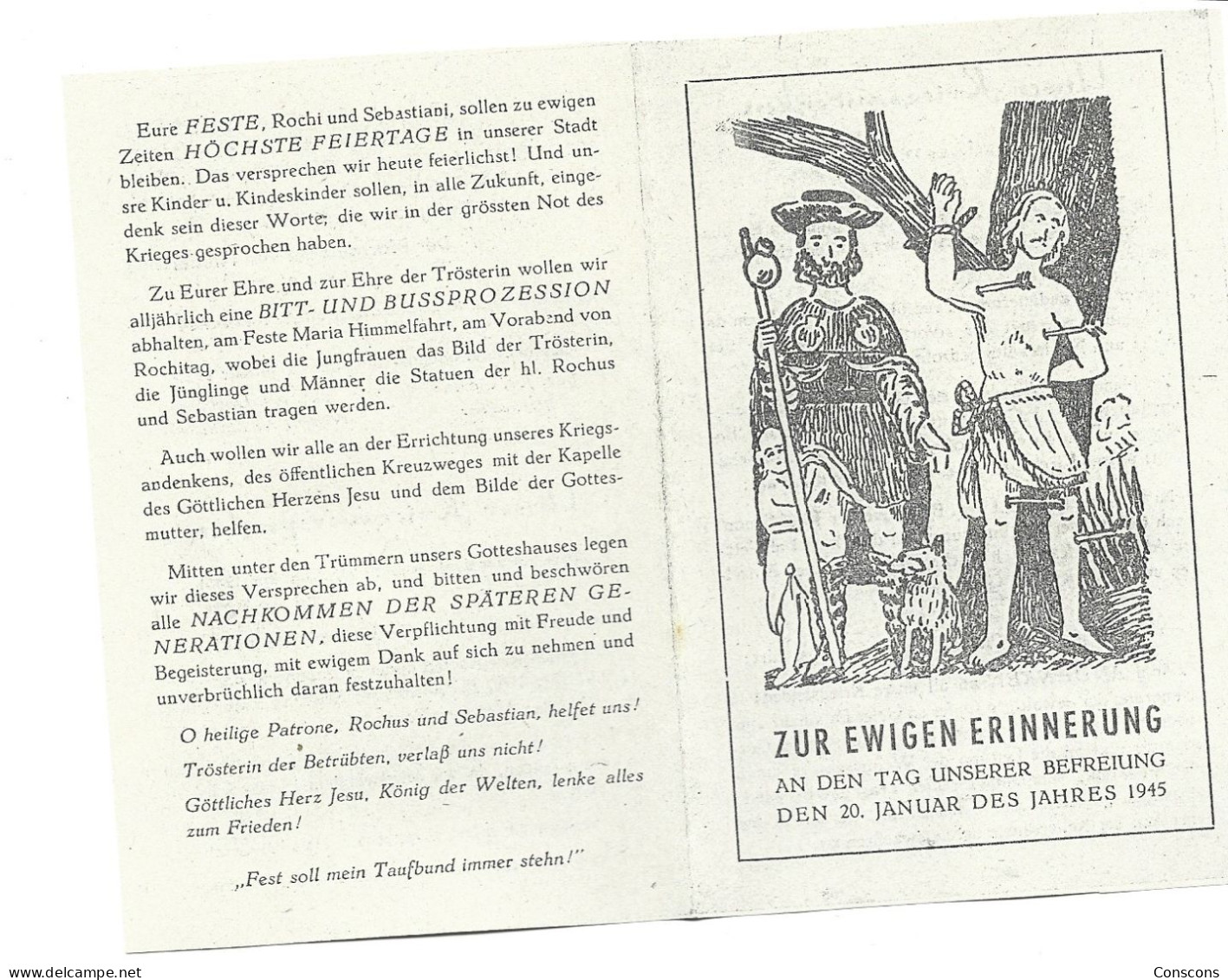 Dépliant:  Erinnerung An Die Befreiung  20.01. 1945 - Sonstige & Ohne Zuordnung