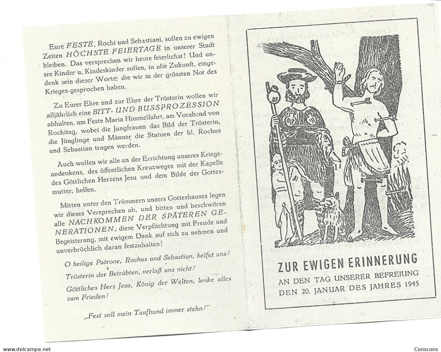 Dépliant:  Erinnerung An Die Befreiung  20.01. 1945 - Altri & Non Classificati