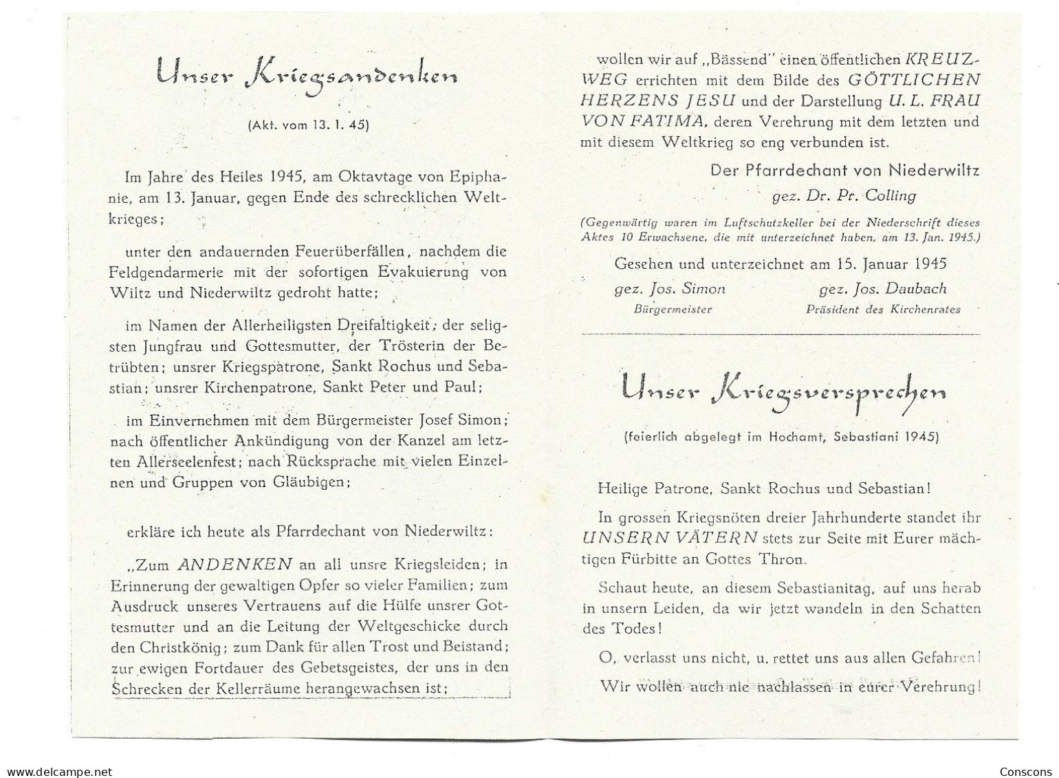 Dépliant:  Erinnerung An Die Befreiung  20.01. 1945 - Other & Unclassified