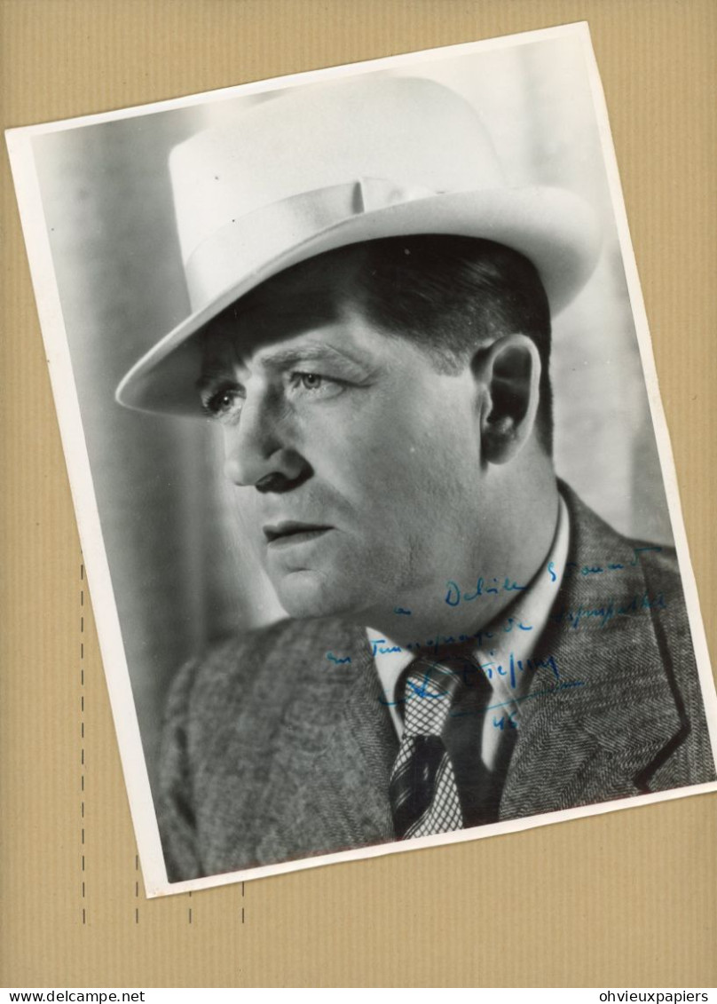 Photo Originale LE COMEDIEN  ALBERT  PREJEAN Dédicacée PHOTO ROSER  BLONDY - Signed Photographs