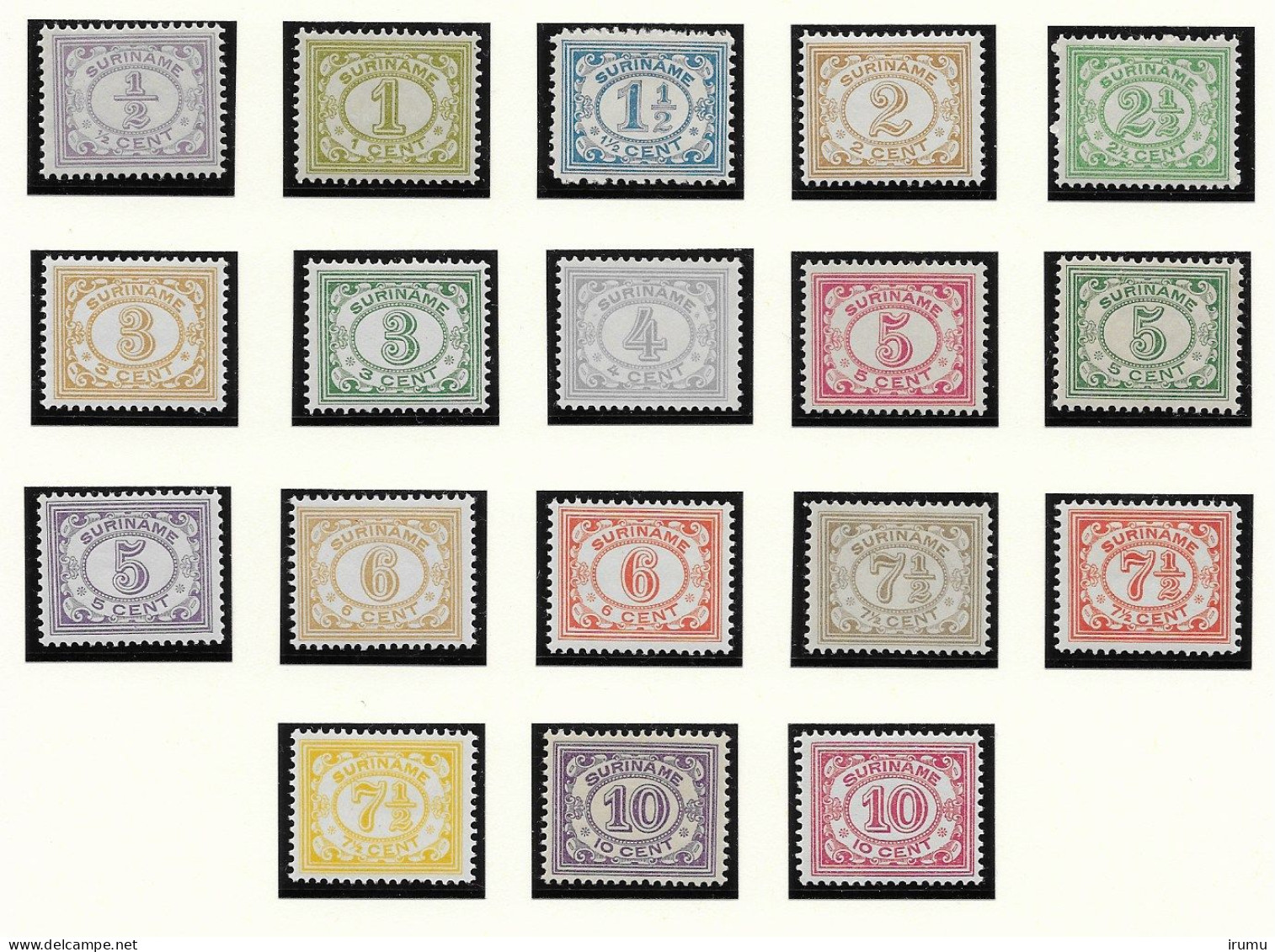 Suriname 1913-31, NVPH 69-86, 82a, 82B MH, Kw 59 EUR (SN 2878) - Suriname ... - 1975