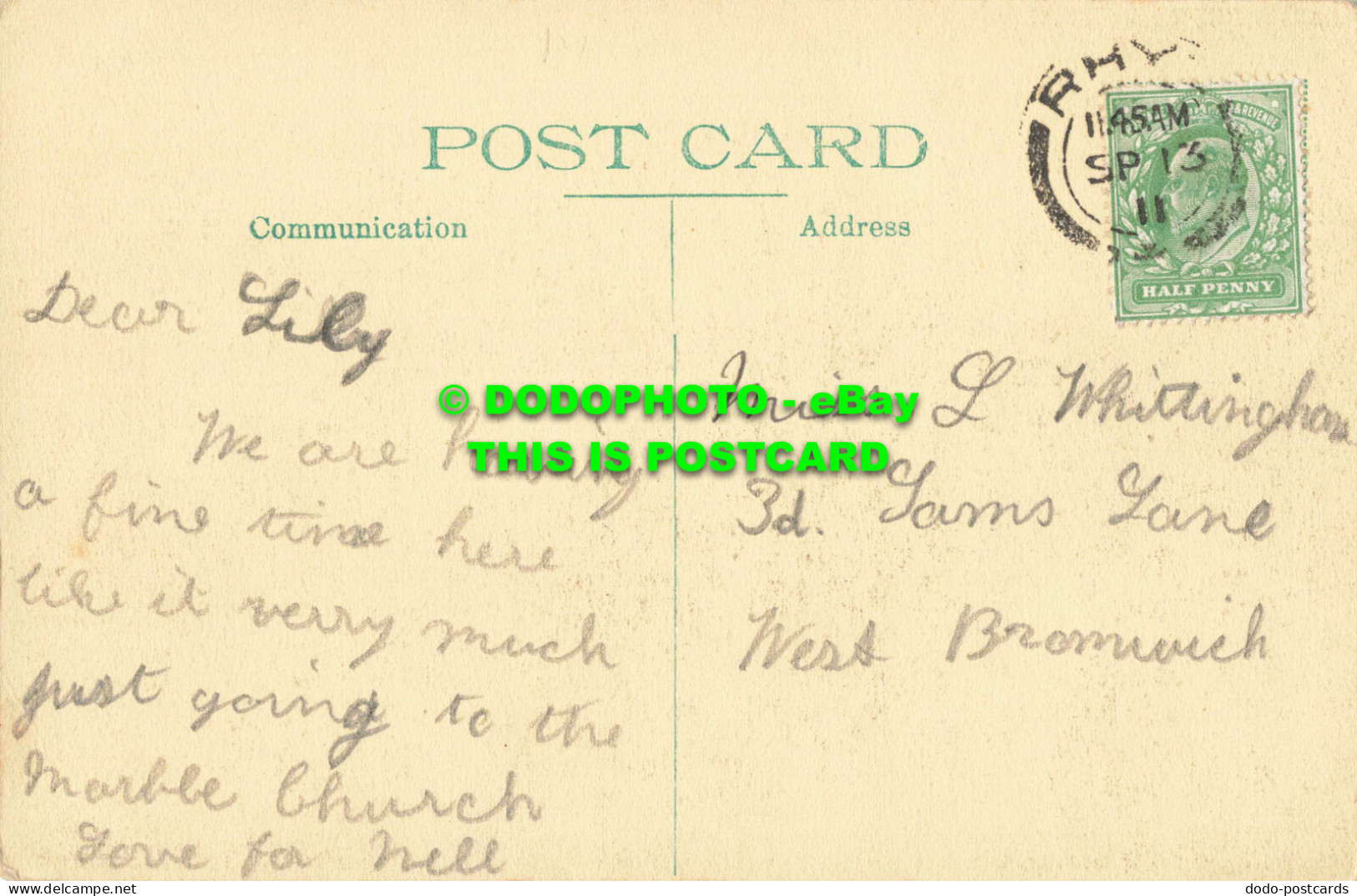 R562301 Gwrych Castle. Postcard. 1911 - Monde