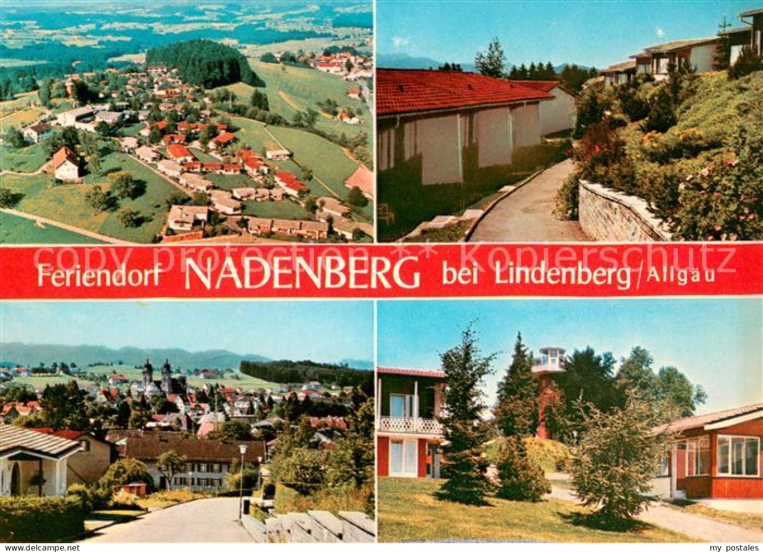 73671575 Nadenberg Allgaeu Wohnsiedlung Stadtpanorama Fliegeraufnahme Nadenberg  - Lindenberg I. Allg.