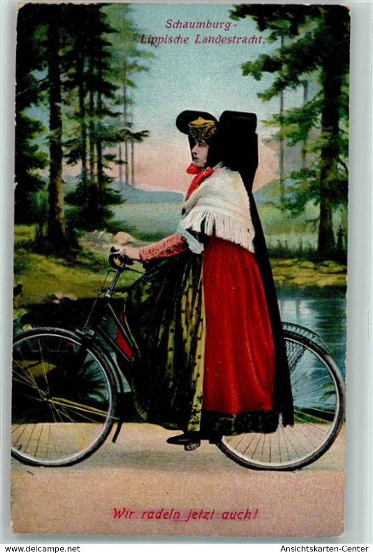 39164906 - Fahrrad  Lippische Landestracht AK - Costumes