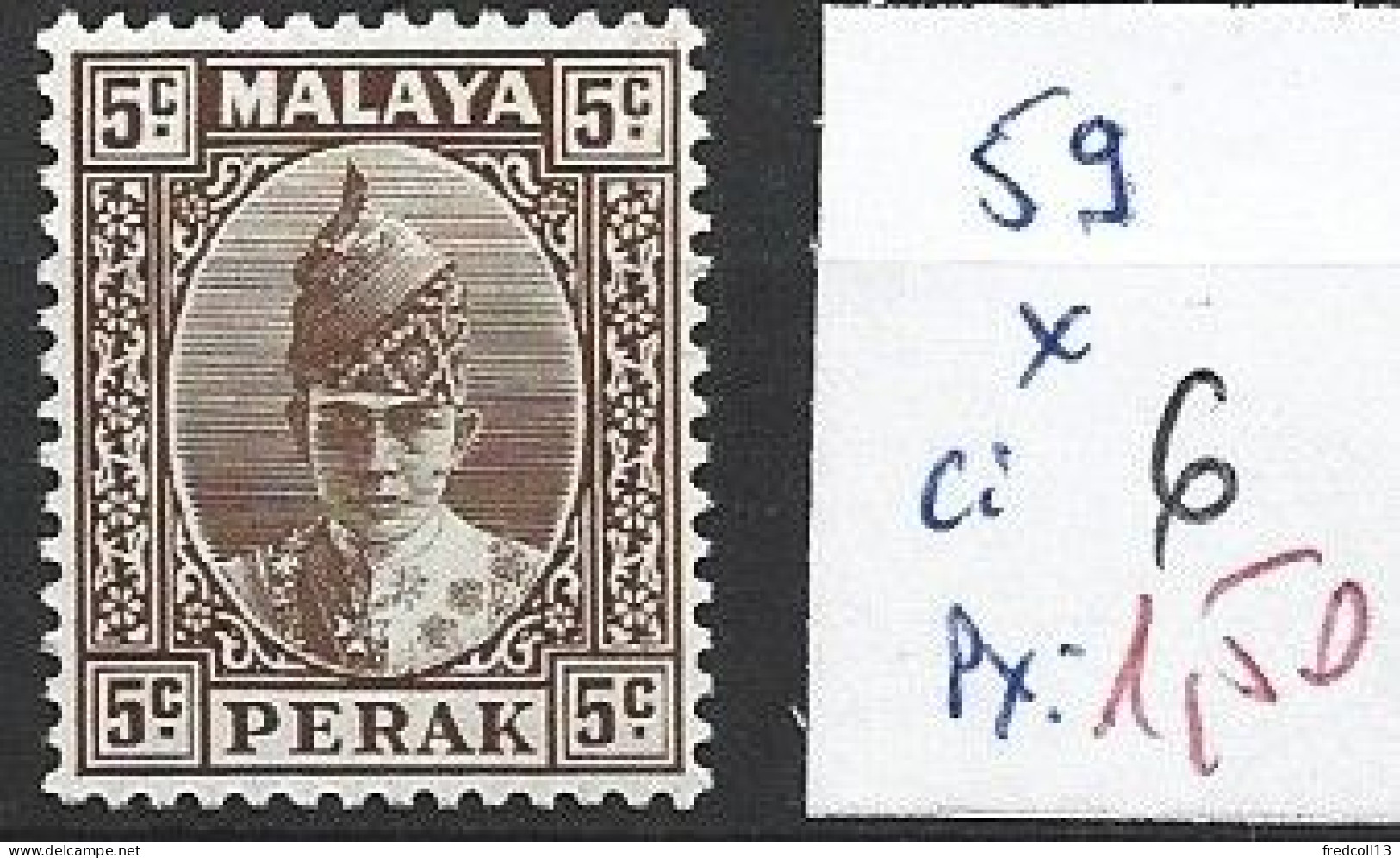 MALAISIE PERAK 59 * Côte 6 € - Perak