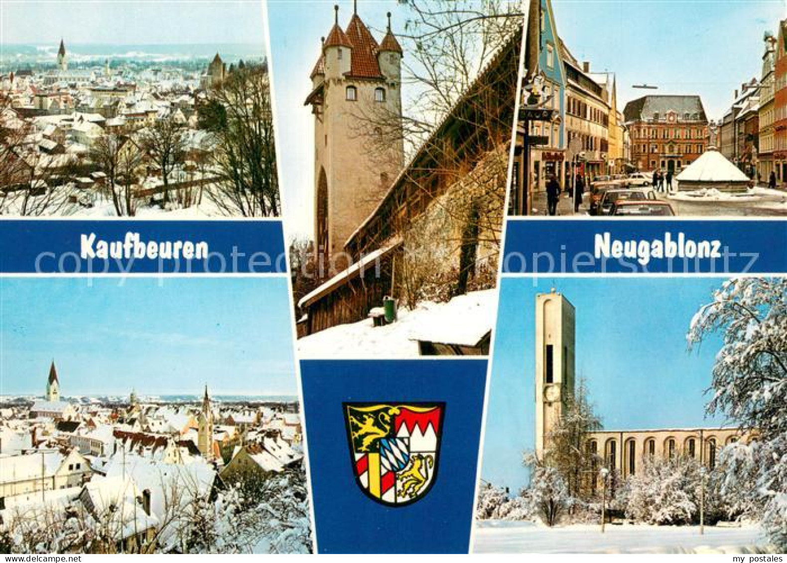 73671556 Neugablonz Stadtansichten Im Winter Kirche Fuenfknopfturm Stadtmauer Ne - Kaufbeuren