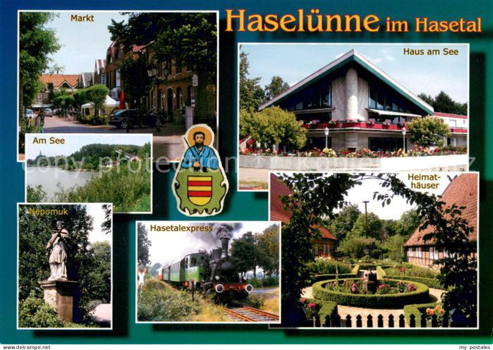 73671533 Haseluenne Marktplatz Partie Am See Denkmal Nepomuk Hasetalexpress Damp - Haseluenne