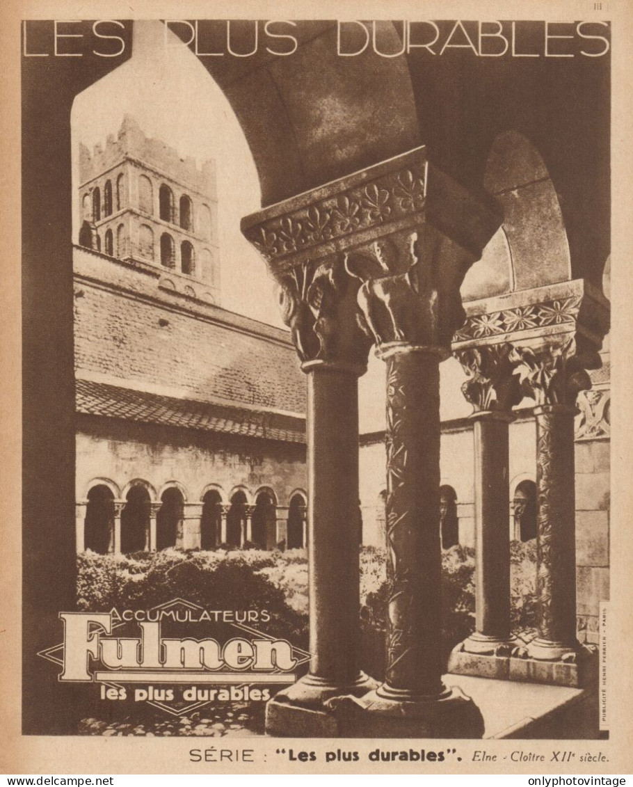 Accumulatori FULMEN - Pubblicità D'epoca - 1933 Old Advertising - Publicidad