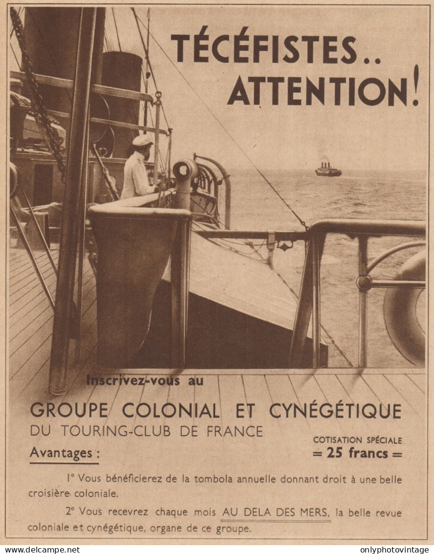 Técéfistes... Attention! - Pubblicità D'epoca - 1933 Old Advertising - Publicidad