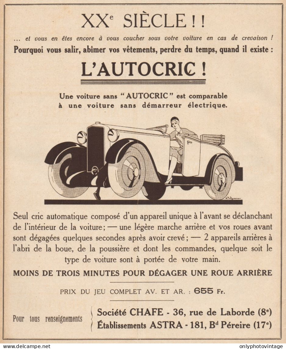 AUTOCRIC - Pubblicità D'epoca - 1931 Old Advertising - Pubblicitari