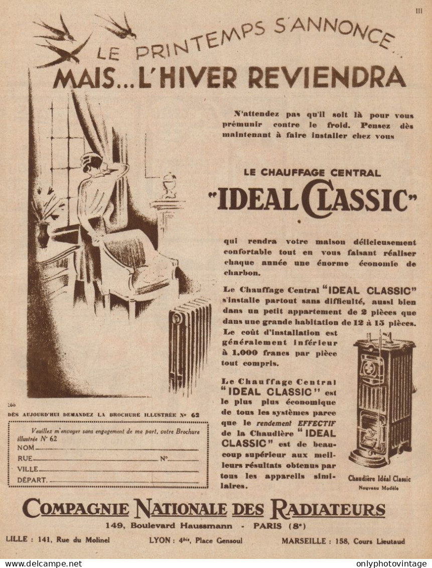 IDEAL CLASSIC - Pubblicità D'epoca - 1931 Old Advertising - Werbung