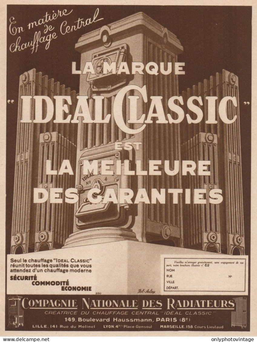 IDEAL CLASSIC - Pubblicità D'epoca - 1931 Old Advertising - Publicités