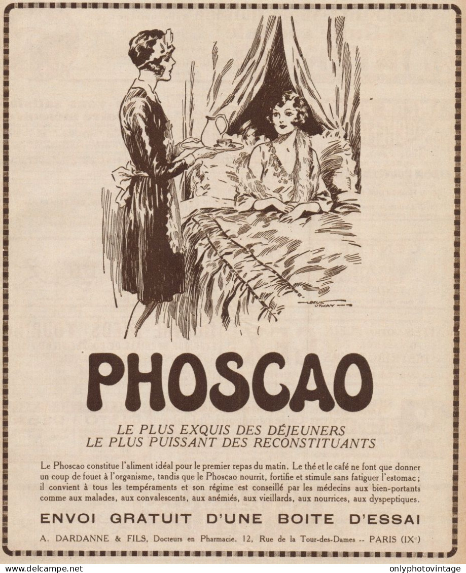 PHOSCAO - Illustrazione - Pubblicità D'epoca - 1931 Old Advertising - Werbung