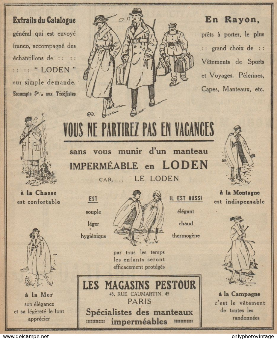 Les Magasins Pestour - Pubblicità D'epoca - 1921 Old Advertising - Werbung