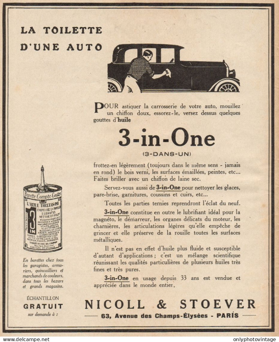 Nicoll & Stoever - Paris - Pubblicità D'epoca - 1927 Old Advertising - Publicités