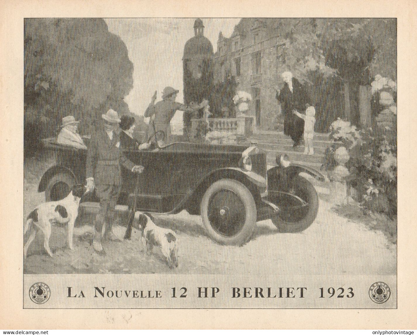 Automobile BERLIET - Illustrazione - Pubblicità D'epoca - 1923 Old Advert - Publicités