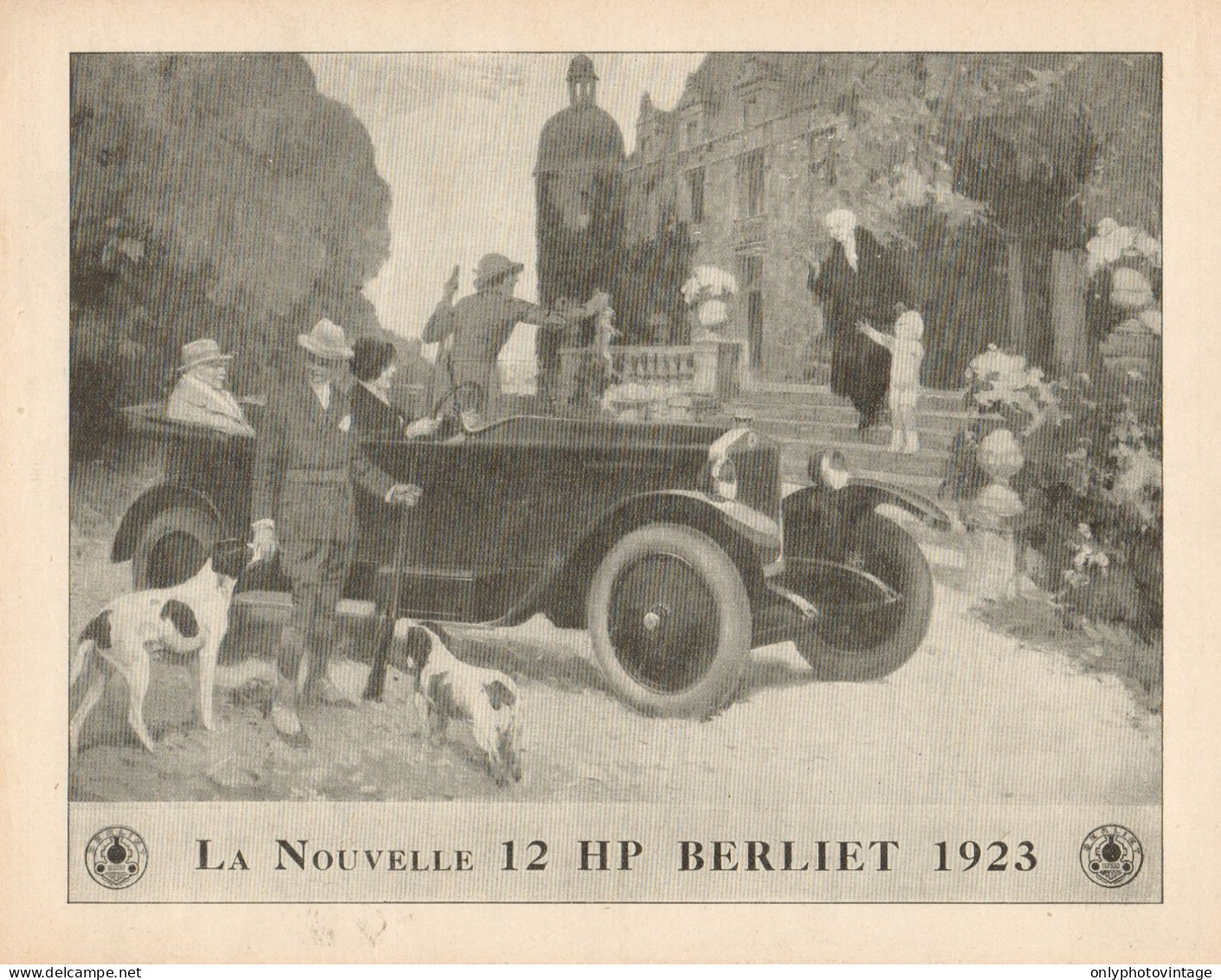 Automobile BERLIET - Illustrazione - Pubblicità D'epoca - 1923 Old Advert - Werbung