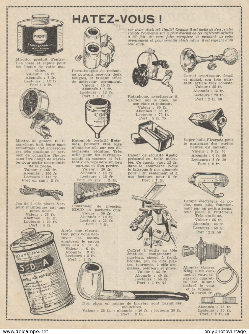 HATEZ-VOUS - Pubblicità D'epoca - 1931 Old Advertising - Publicités