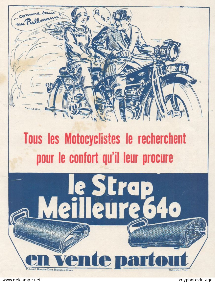 Le Strap Meilleure 640 - Pubblicità D'epoca - 1928 Old Advertising - Werbung