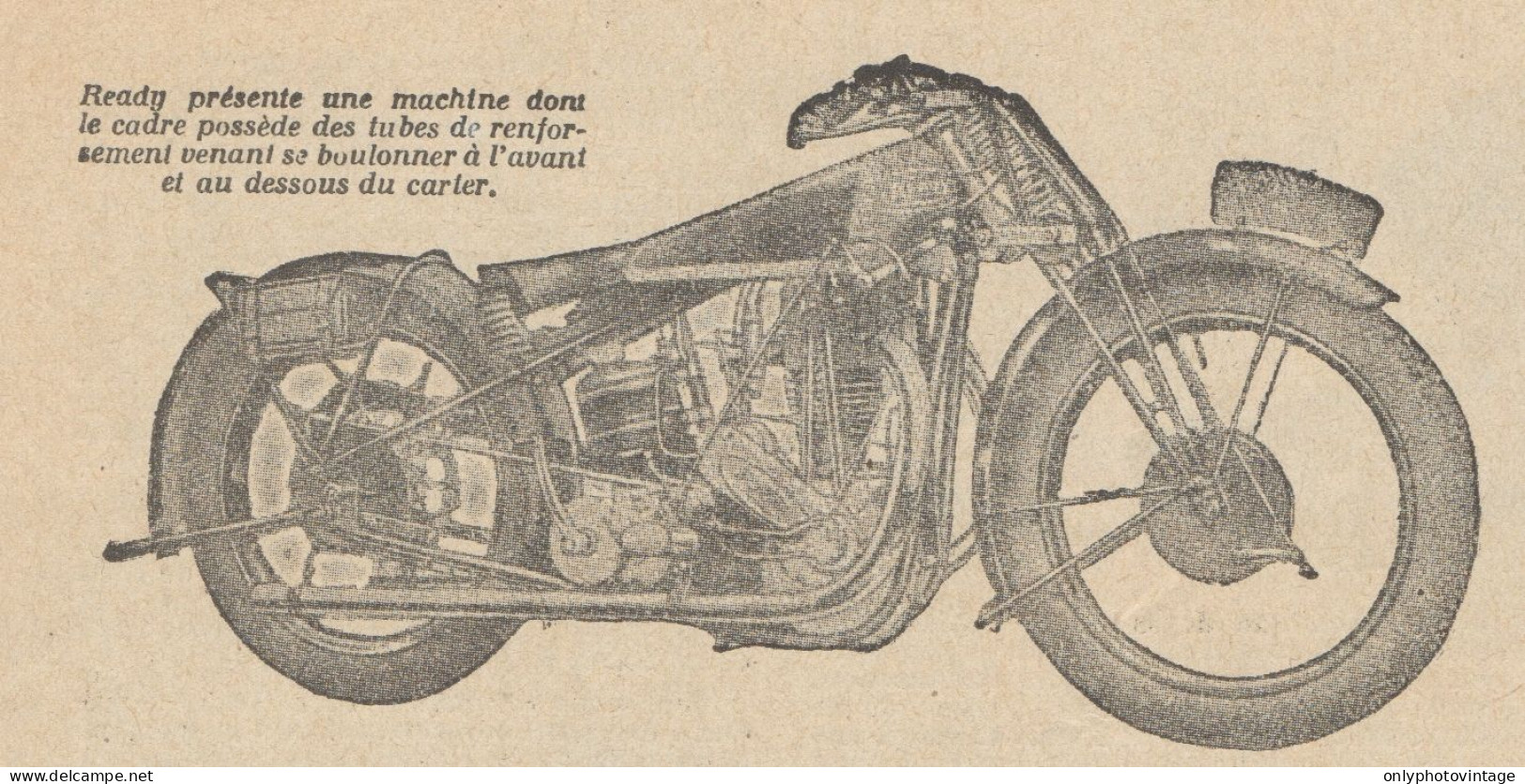 Motocyclette READY - Pubblicità D'epoca - 1930 Old Advertising - Publicités