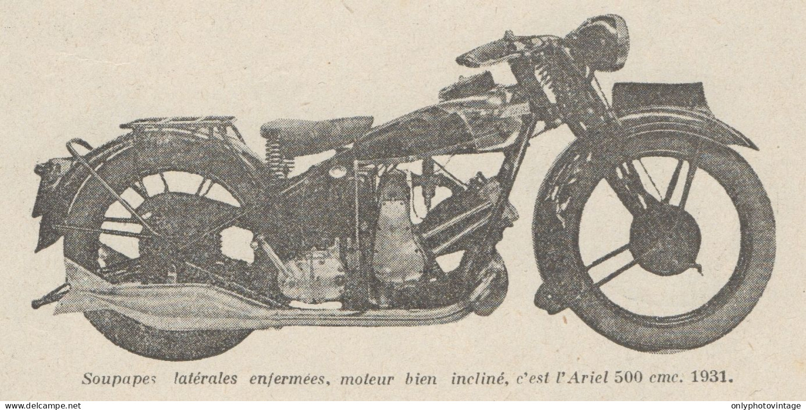 Motocyclette ARIEL 500 Cmc. - Pubblicità D'epoca - 1930 Old Advertising - Werbung