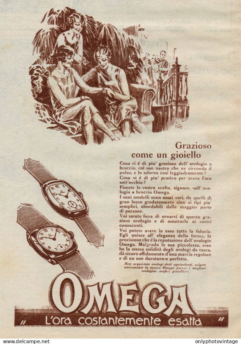 Orologi OMEGA - Graziosi Come Un Gioiello - Pubblicità D'epoca - 1927 Ad - Werbung