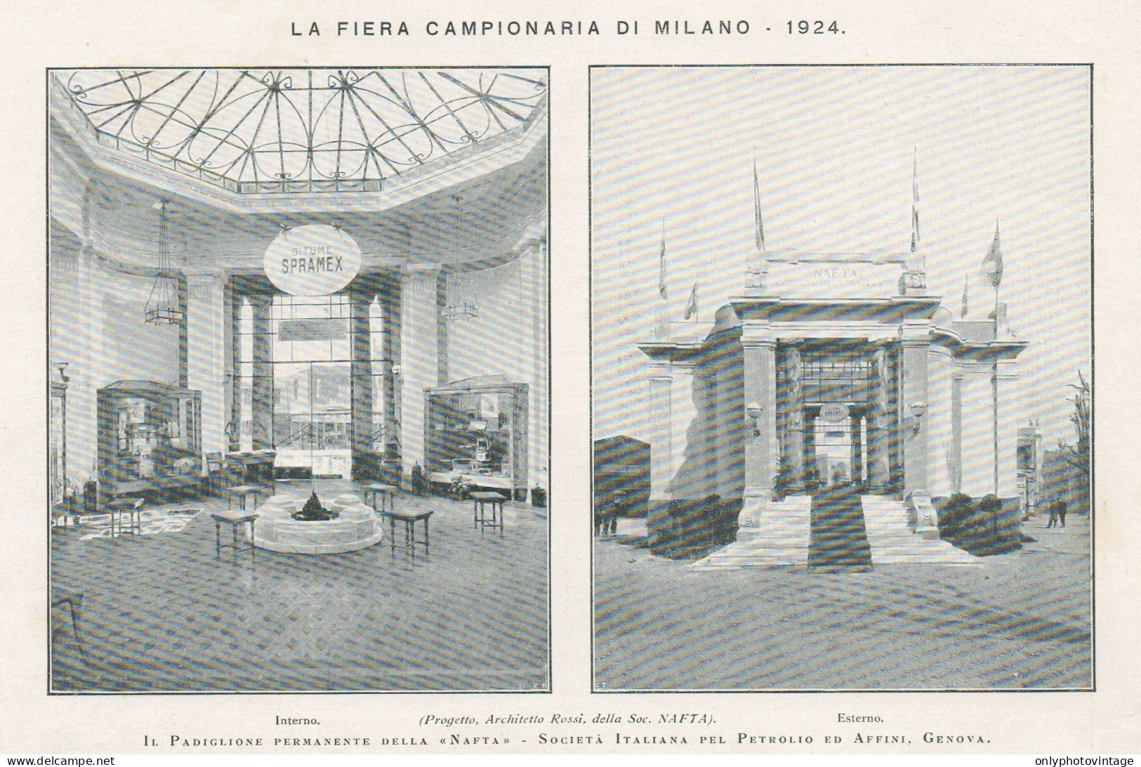 NAFTA - Padiglione Alla Fiera Di Milano - Pubblicità D'epoca - 1924 Old Ad - Werbung