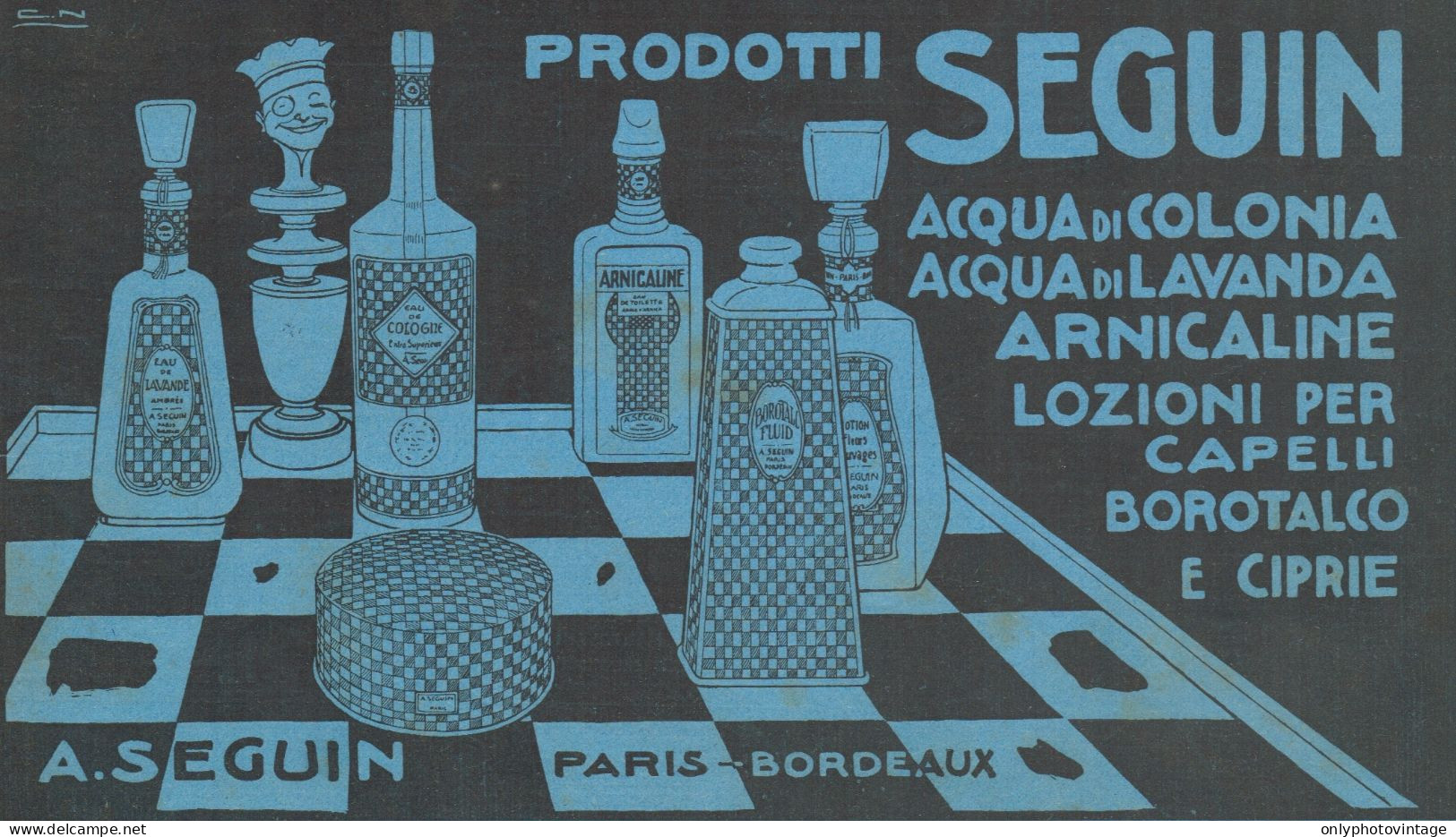 Acqua Di Colonia SEGUIN - Pubblicità D'epoca - 1924 Old Advertising - Publicités