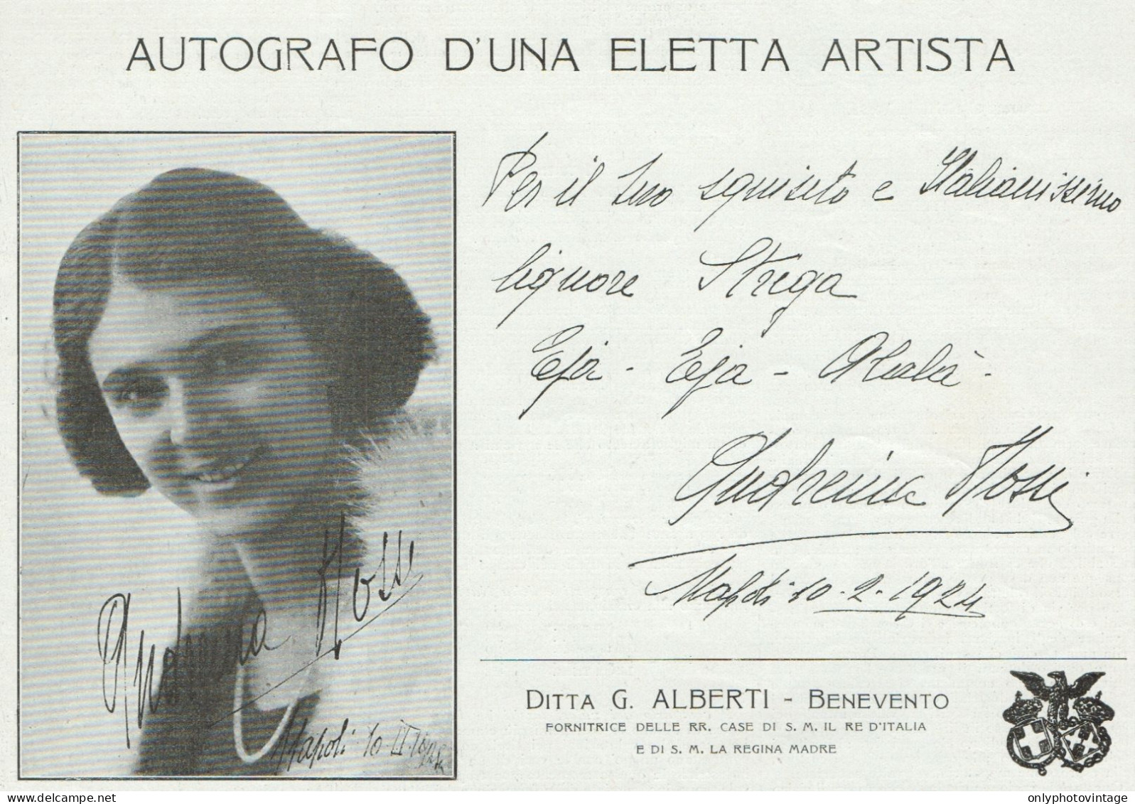 Liquore STREGA - Andreina Molli - Pubblicità D'epoca - 1924 Old Advert - Werbung