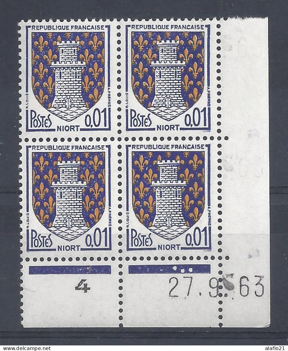 BLASON NIORT N° 1351A - Bloc De 4 COIN DATE - NEUF SANS CHARNIERE - 27/9/63 - 1960-1969